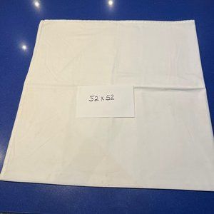 Two Square White Cotton tablecloths 52x52